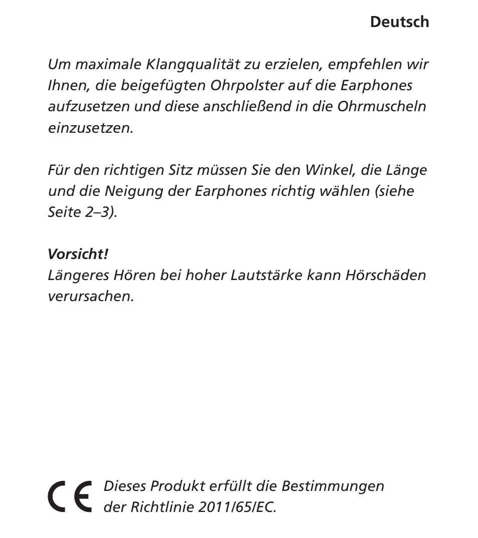Deutsch | Bang & Olufsen Earphones_A8 - User Guide User Manual | Page 7 / 16