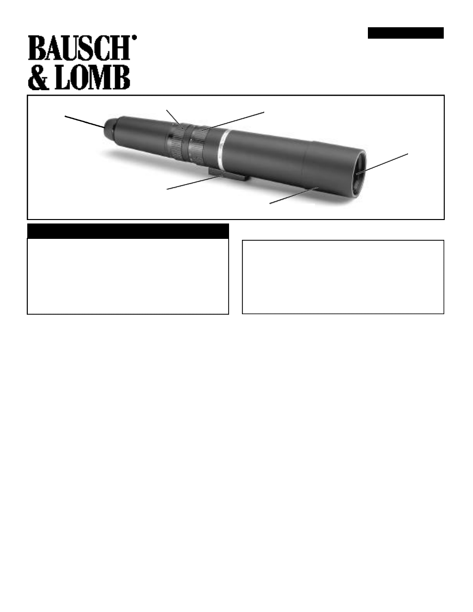 Bausch & Lomb DISCOVERER 78-1600 User Manual | 3 pages