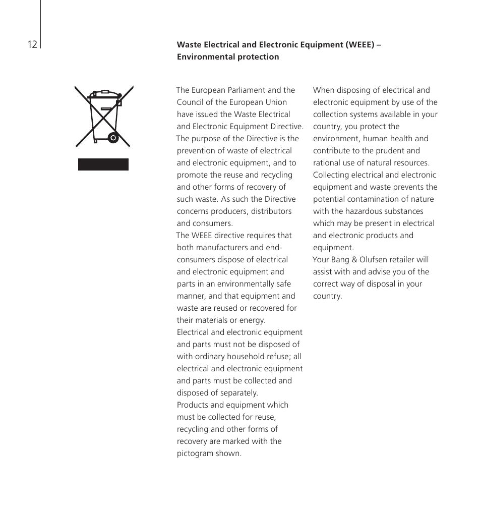 Bang & Olufsen EarSet 2 - User Guide User Manual | Page 12 / 124