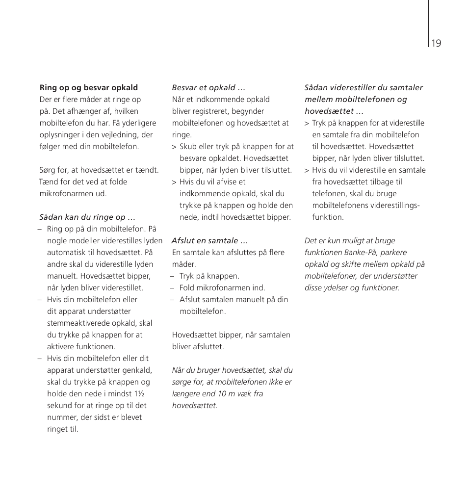 Bang & Olufsen EarSet 2 - User Guide User Manual | Page 19 / 124