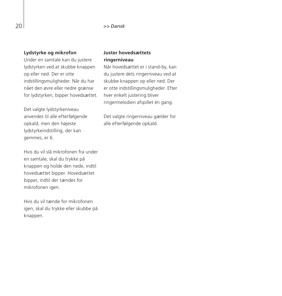 Bang & Olufsen EarSet 2 - User Guide User Manual | Page 20 / 124