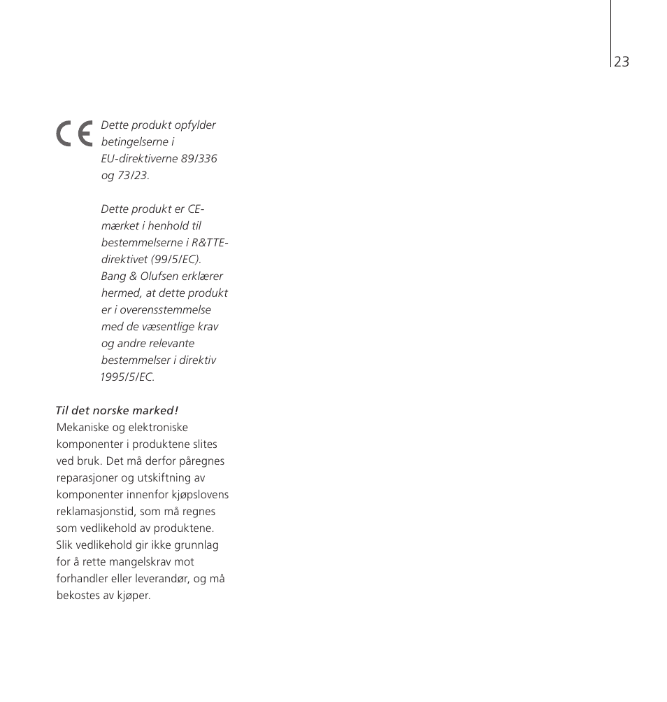 Bang & Olufsen EarSet 2 - User Guide User Manual | Page 23 / 124