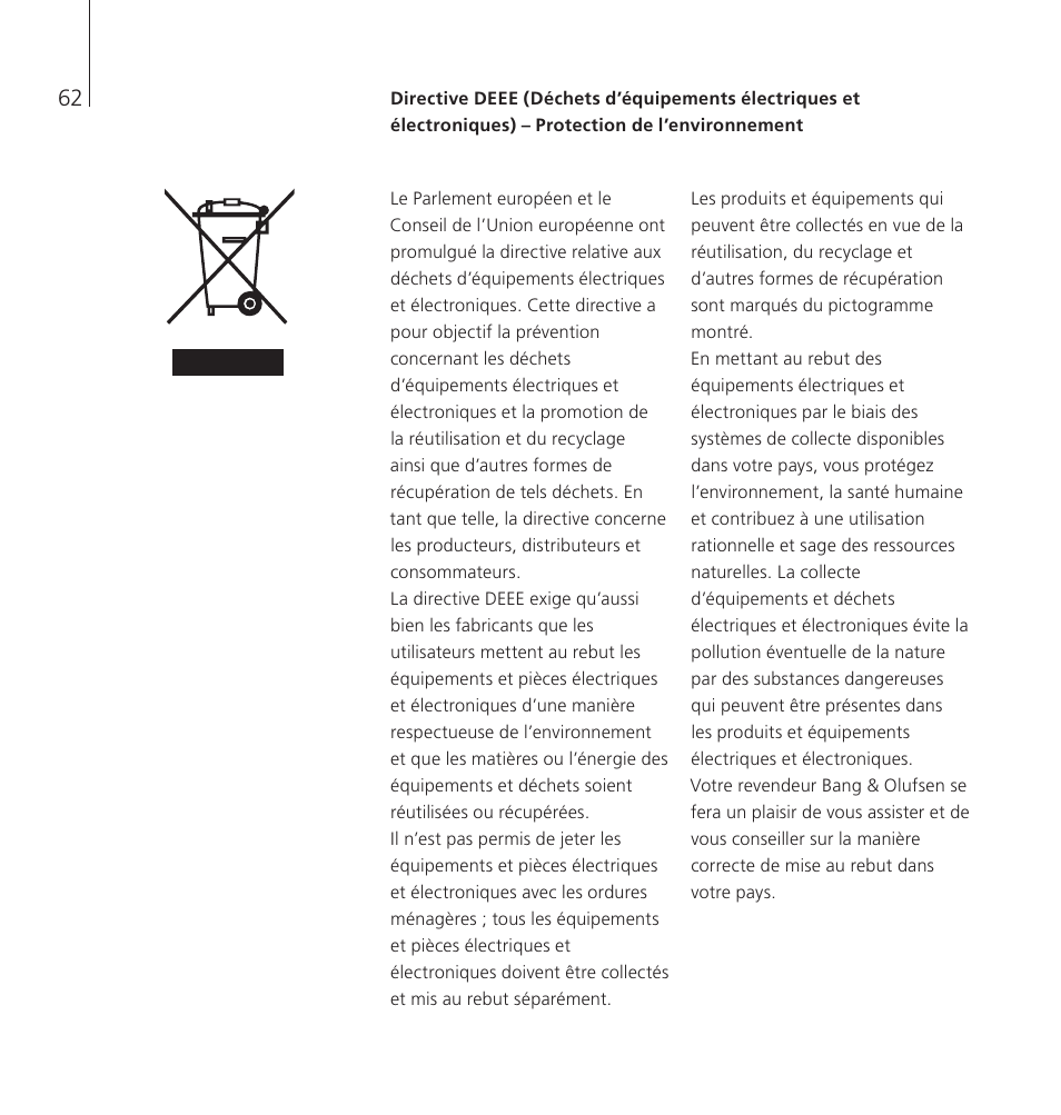 Bang & Olufsen EarSet 2 - User Guide User Manual | Page 62 / 124
