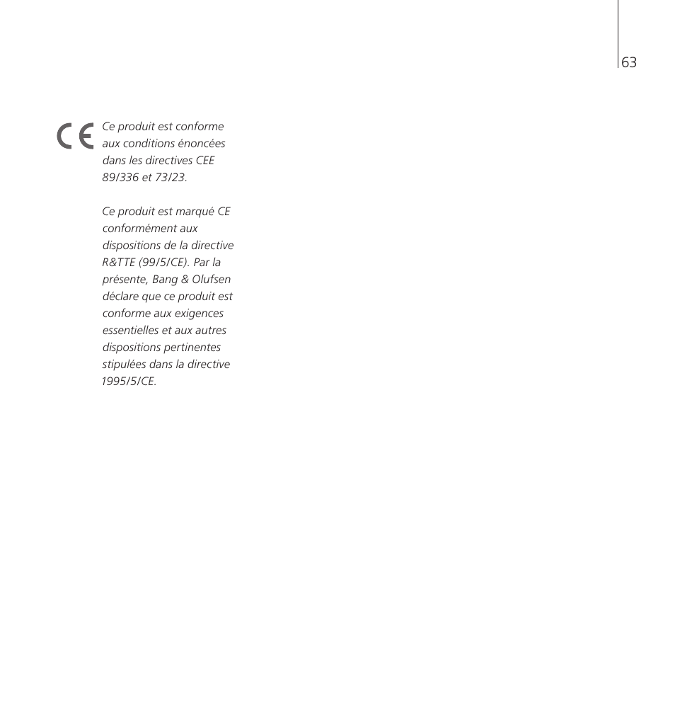 Bang & Olufsen EarSet 2 - User Guide User Manual | Page 63 / 124