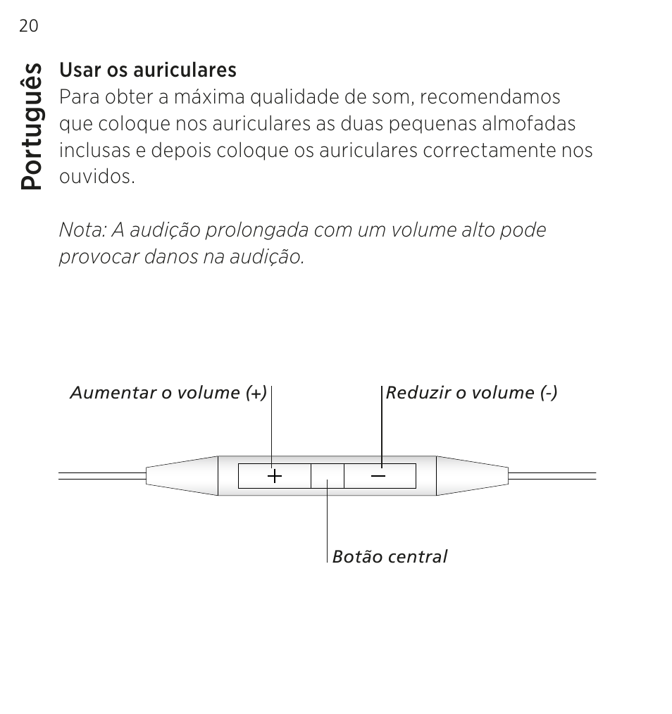 Português, Por tu gu ês | Bang & Olufsen EarSet 3i - User Guide User Manual | Page 20 / 56