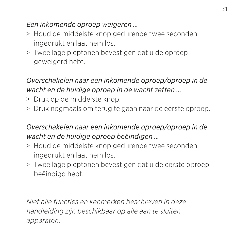 Bang & Olufsen EarSet 3i - User Guide User Manual | Page 31 / 56