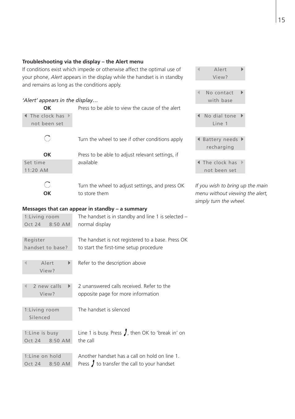 Bang & Olufsen BeoCom 1 - User Guide User Manual | Page 15 / 68