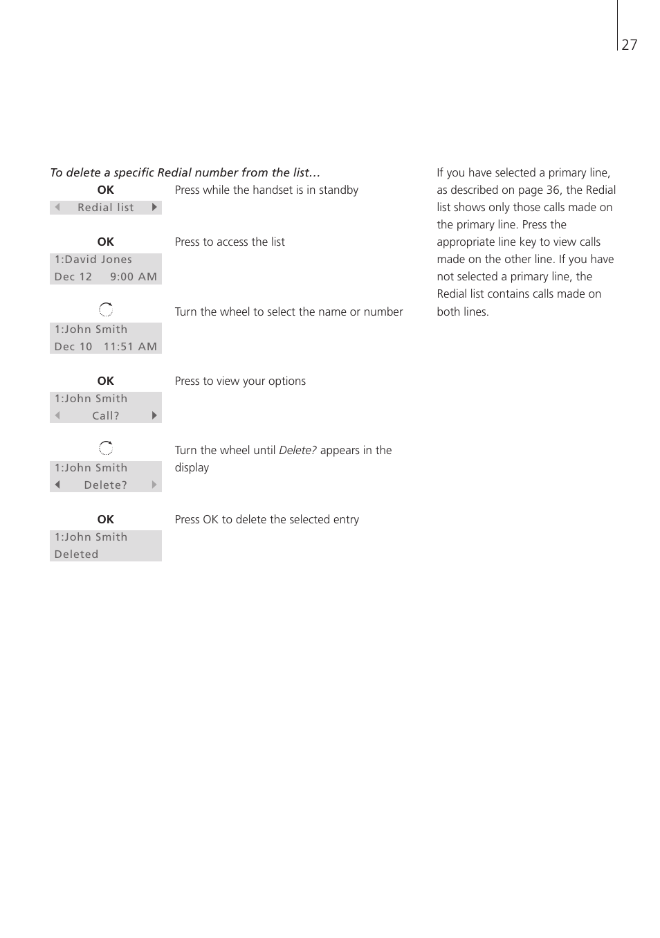 Bang & Olufsen BeoCom 1 - User Guide User Manual | Page 27 / 68