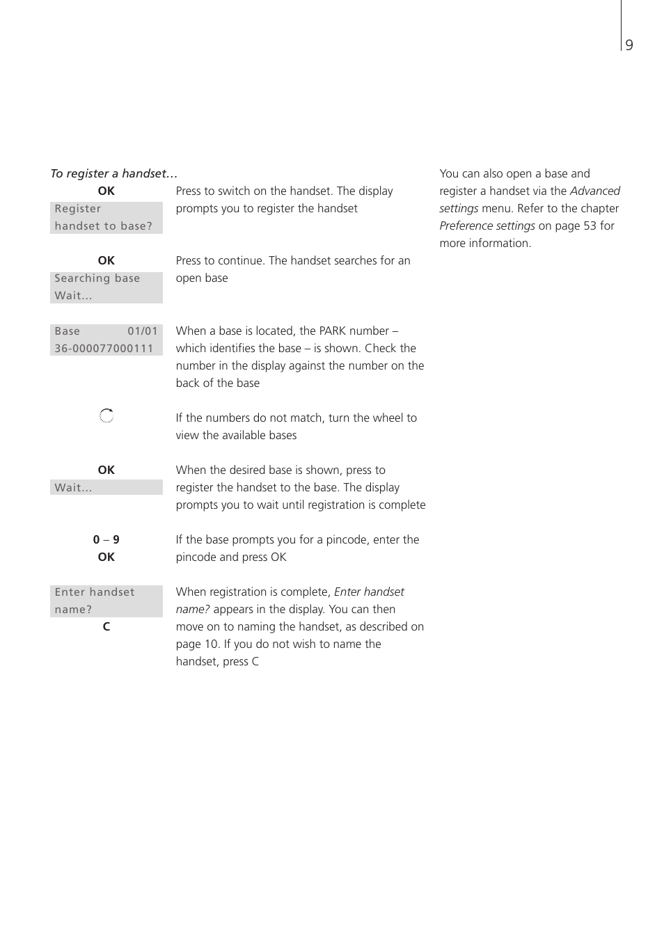 Bang & Olufsen BeoCom 1 - User Guide User Manual | Page 9 / 68