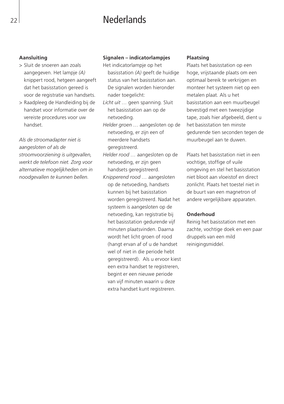 Nederlands | Bang & Olufsen BeoLine - User Guide User Manual | Page 22 / 32