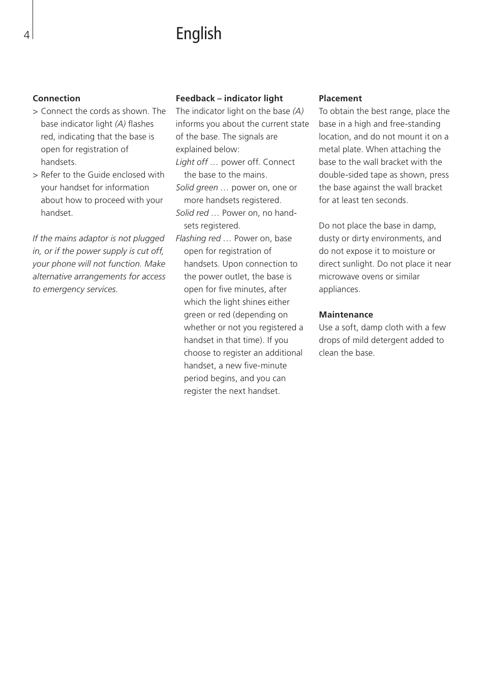 English | Bang & Olufsen BeoLine - User Guide User Manual | Page 4 / 32