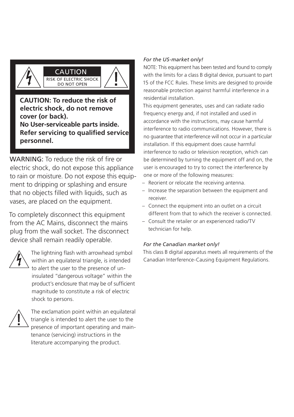 Caution | Bang & Olufsen BeoLine 2 - User Guide User Manual | Page 2 / 56