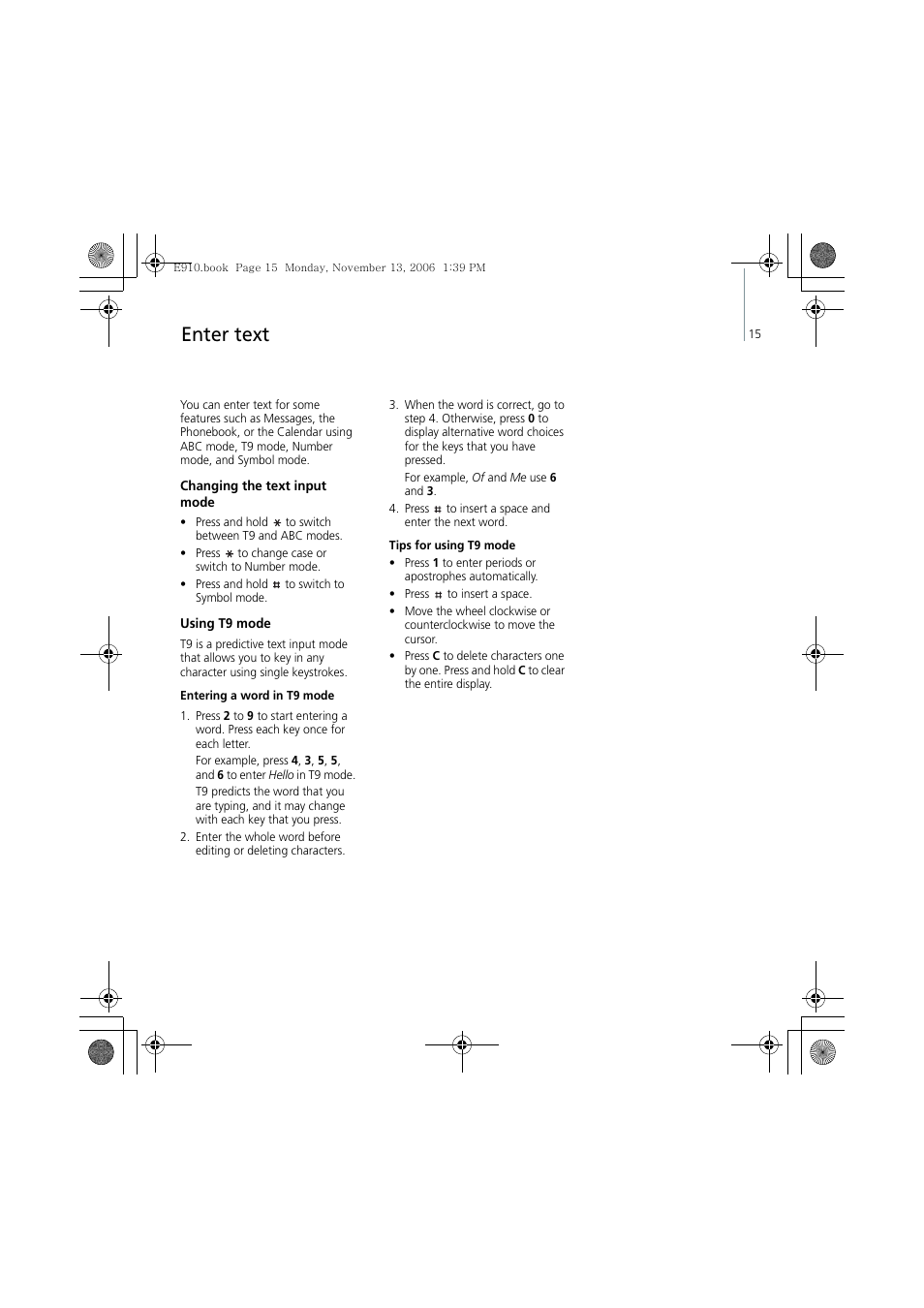 Enter text | Bang & Olufsen Serene - User Guide User Manual | Page 18 / 76