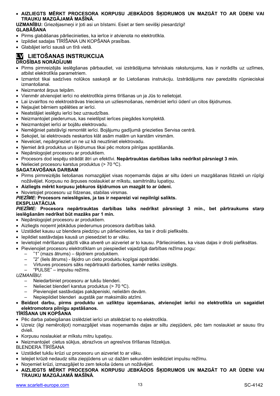 Scarlett SC-4142 User Manual | Page 13 / 19