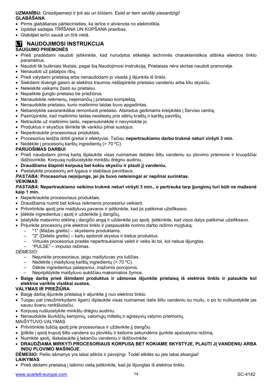 Scarlett SC-4142 User Manual | Page 14 / 19