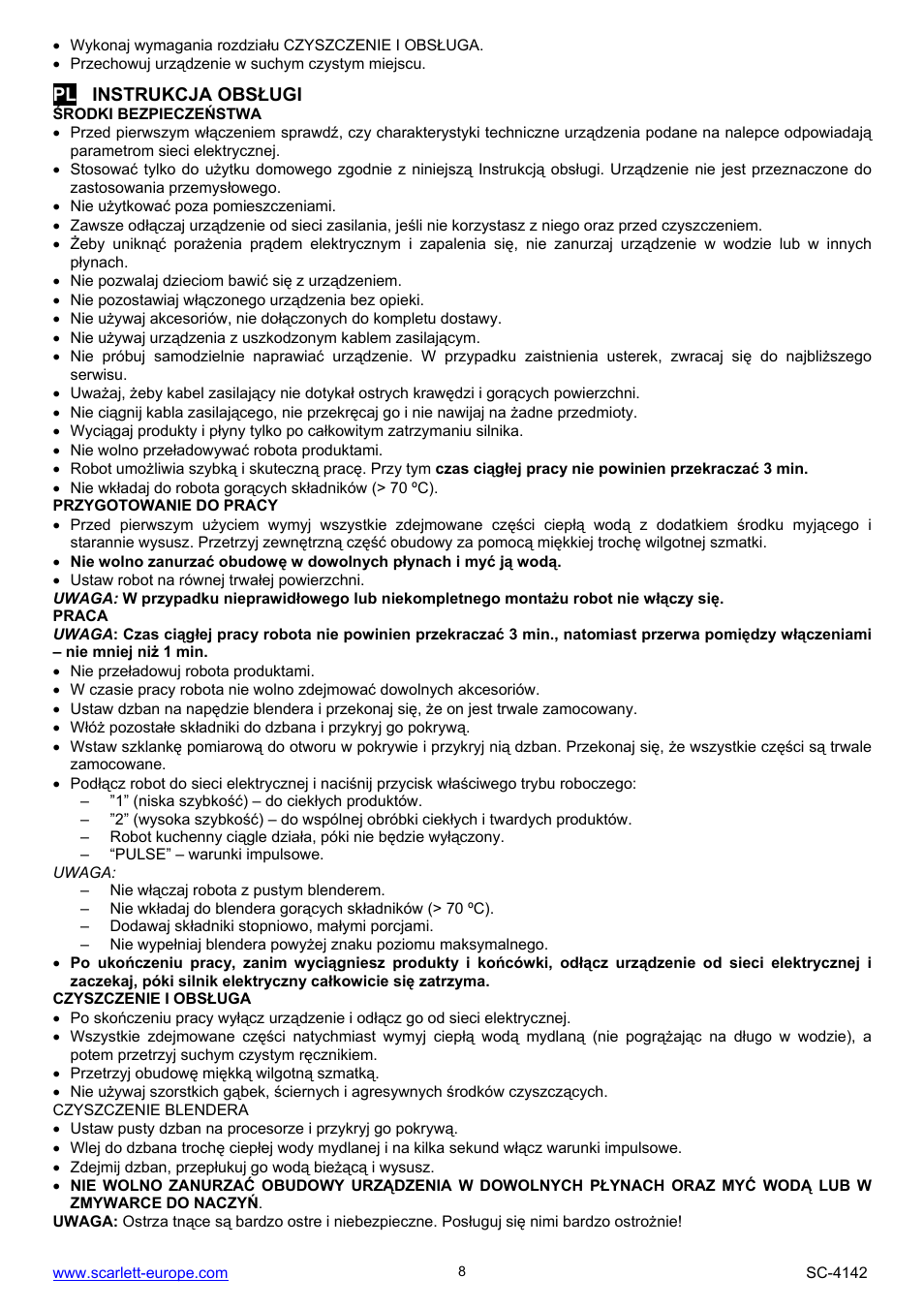 Scarlett SC-4142 User Manual | Page 8 / 19