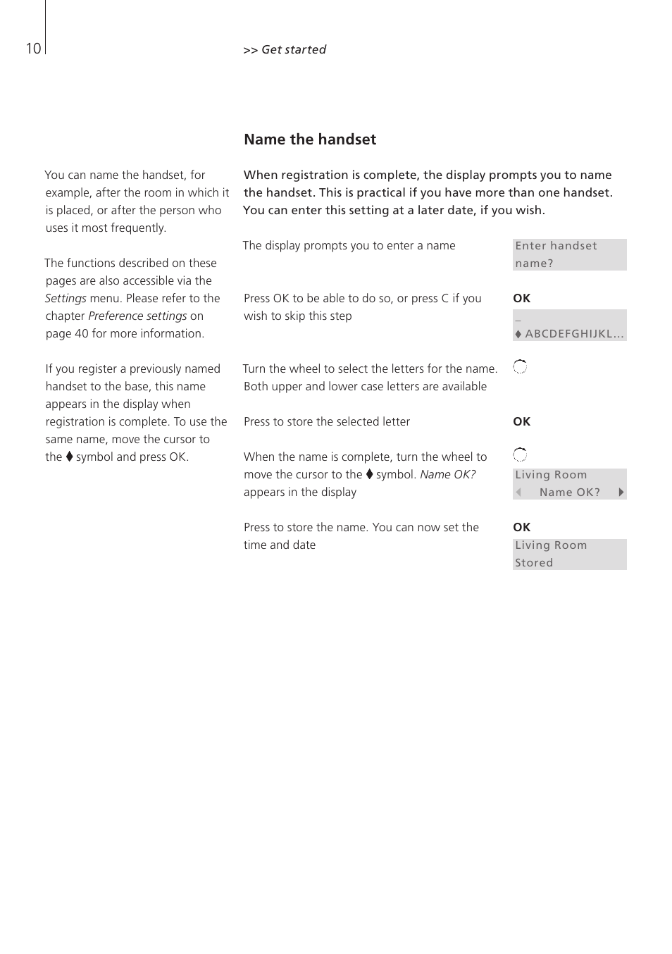 Name the handset | Bang & Olufsen BeoCom 6000 - User Guide User Manual | Page 10 / 56