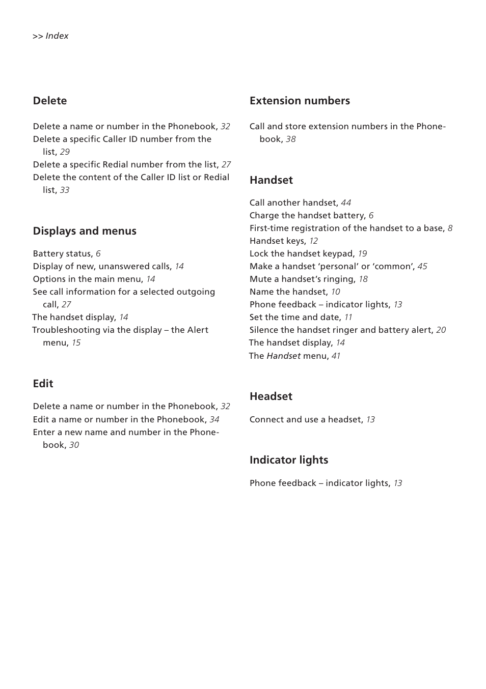 Bang & Olufsen BeoCom 6000 - User Guide User Manual | Page 50 / 56