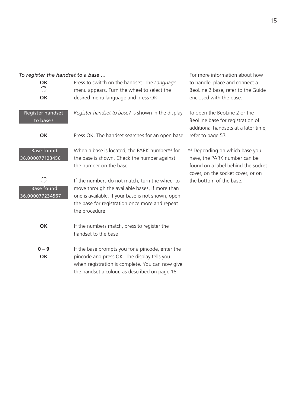Bang & Olufsen BeoCom 5 - User Guide User Manual | Page 15 / 76