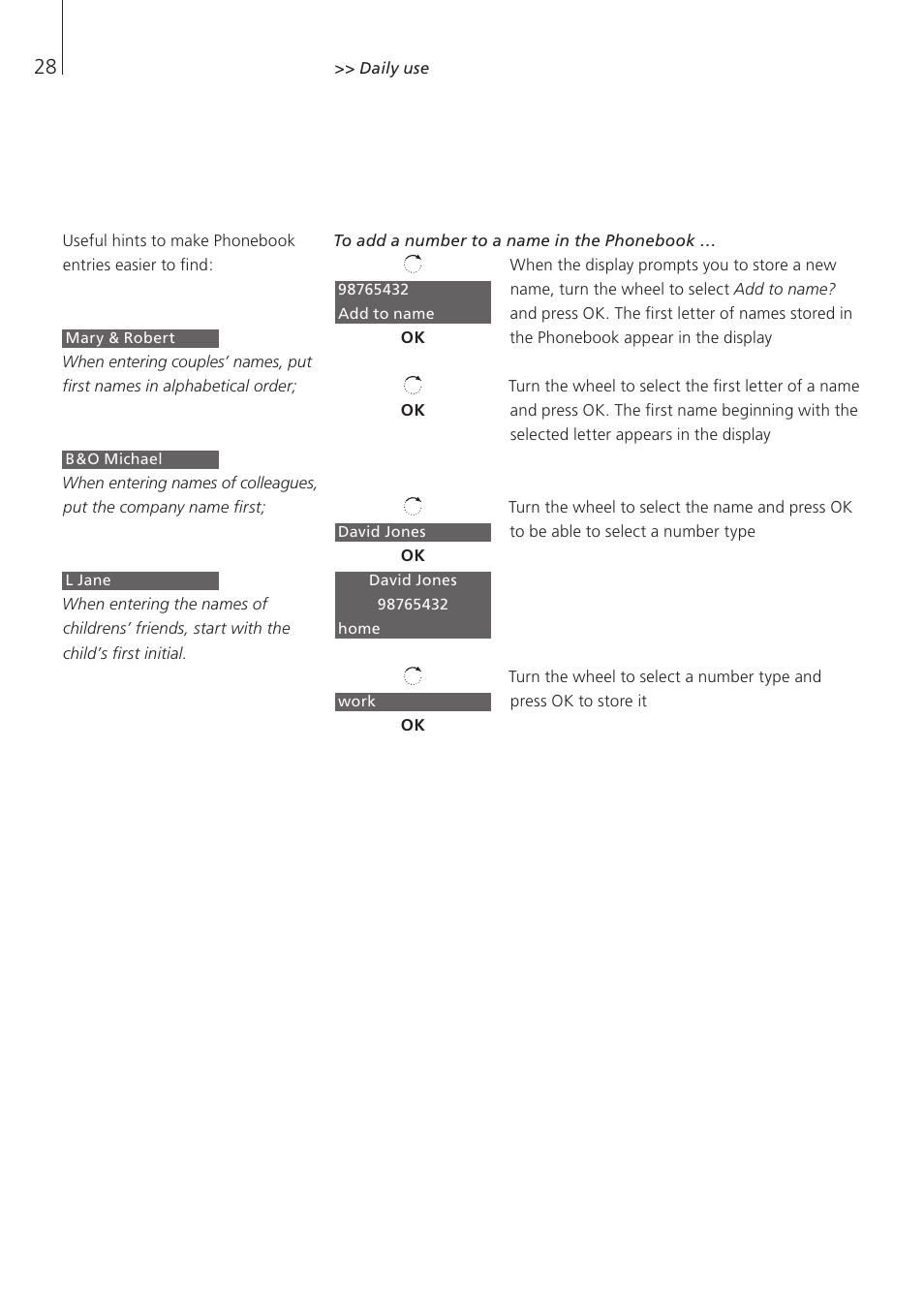Bang & Olufsen BeoCom 5 - User Guide User Manual | Page 28 / 76