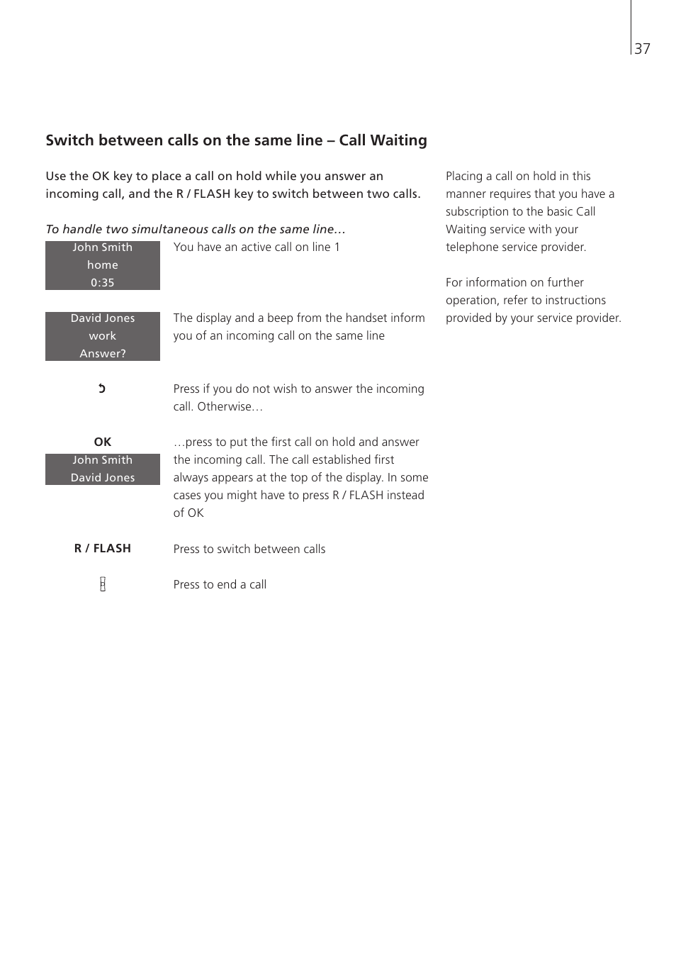 Bang & Olufsen BeoCom 5 - User Guide User Manual | Page 37 / 76