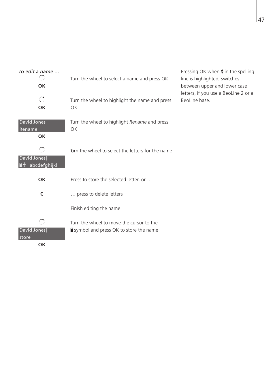 Bang & Olufsen BeoCom 5 - User Guide User Manual | Page 47 / 76
