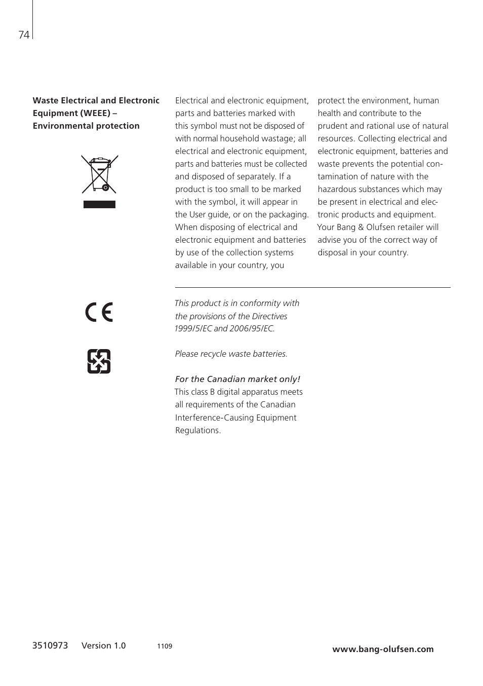 Bang & Olufsen BeoCom 5 - User Guide User Manual | Page 74 / 76