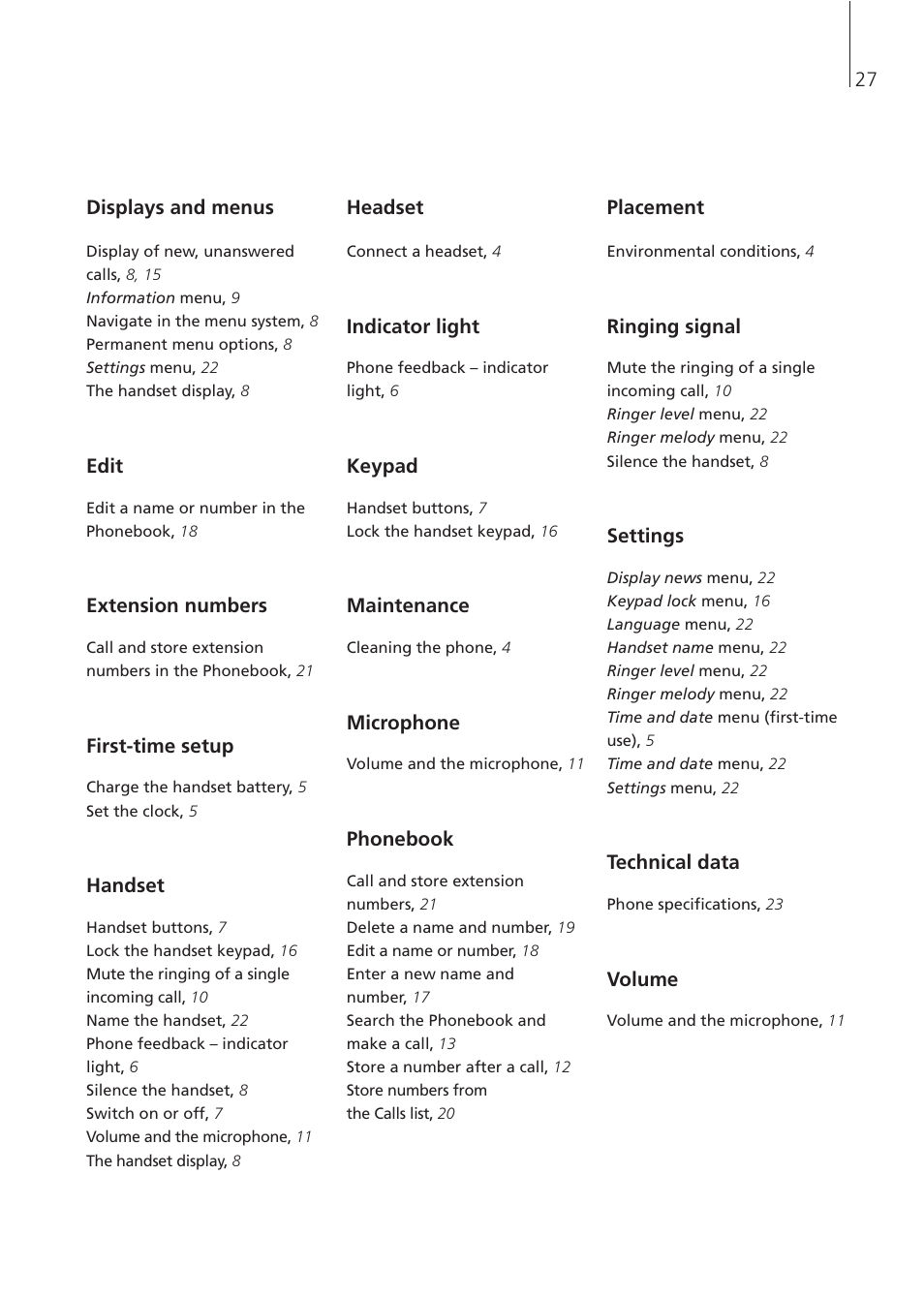 Bang & Olufsen BeoCom 4 - User Guide User Manual | Page 27 / 32