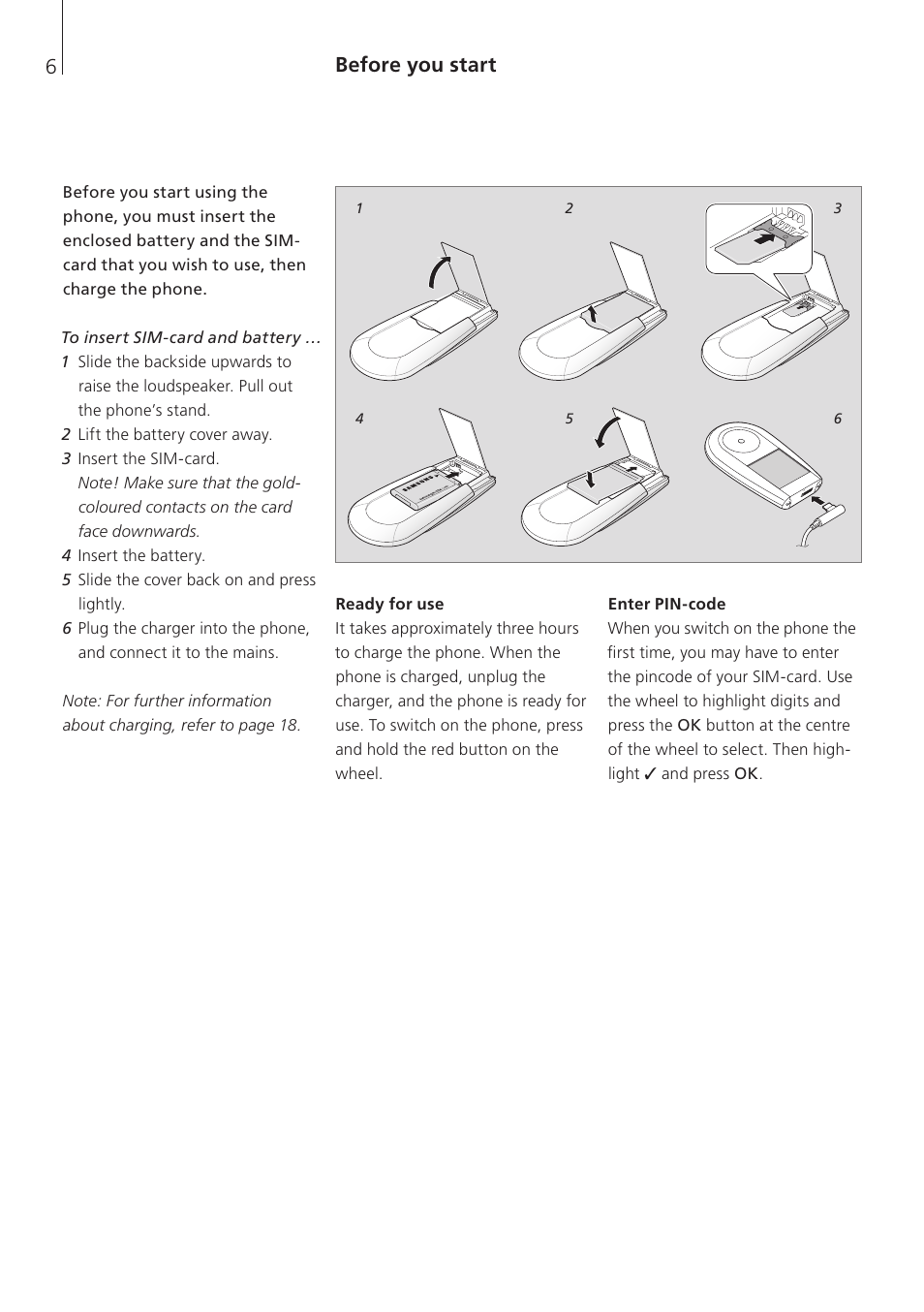 Before you start | Bang & Olufsen Serenata - Getting Started User Manual | Page 6 / 24