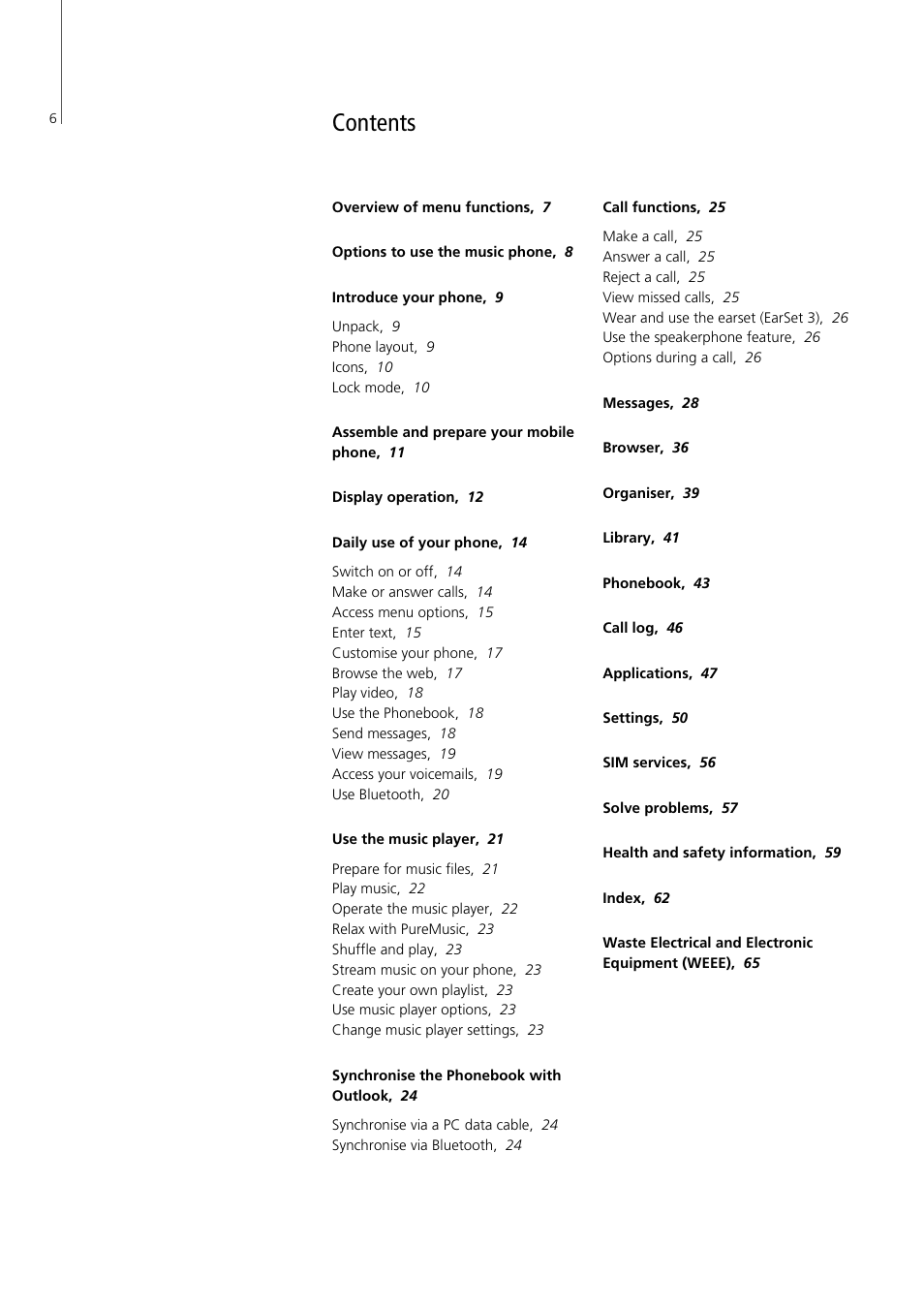 Bang & Olufsen Serenata - User Guide User Manual | Page 6 / 68