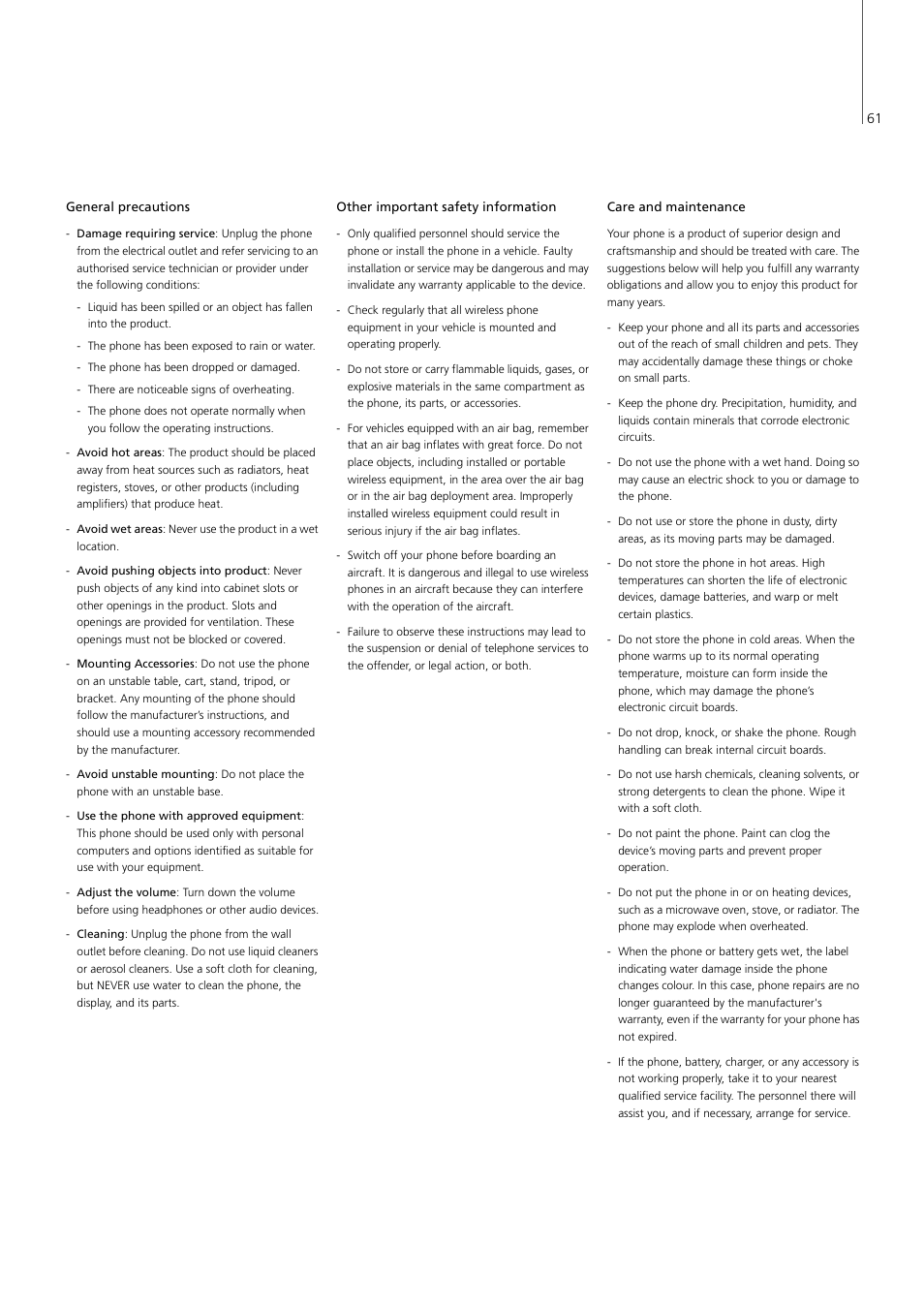 Bang & Olufsen Serenata - User Guide User Manual | Page 61 / 68