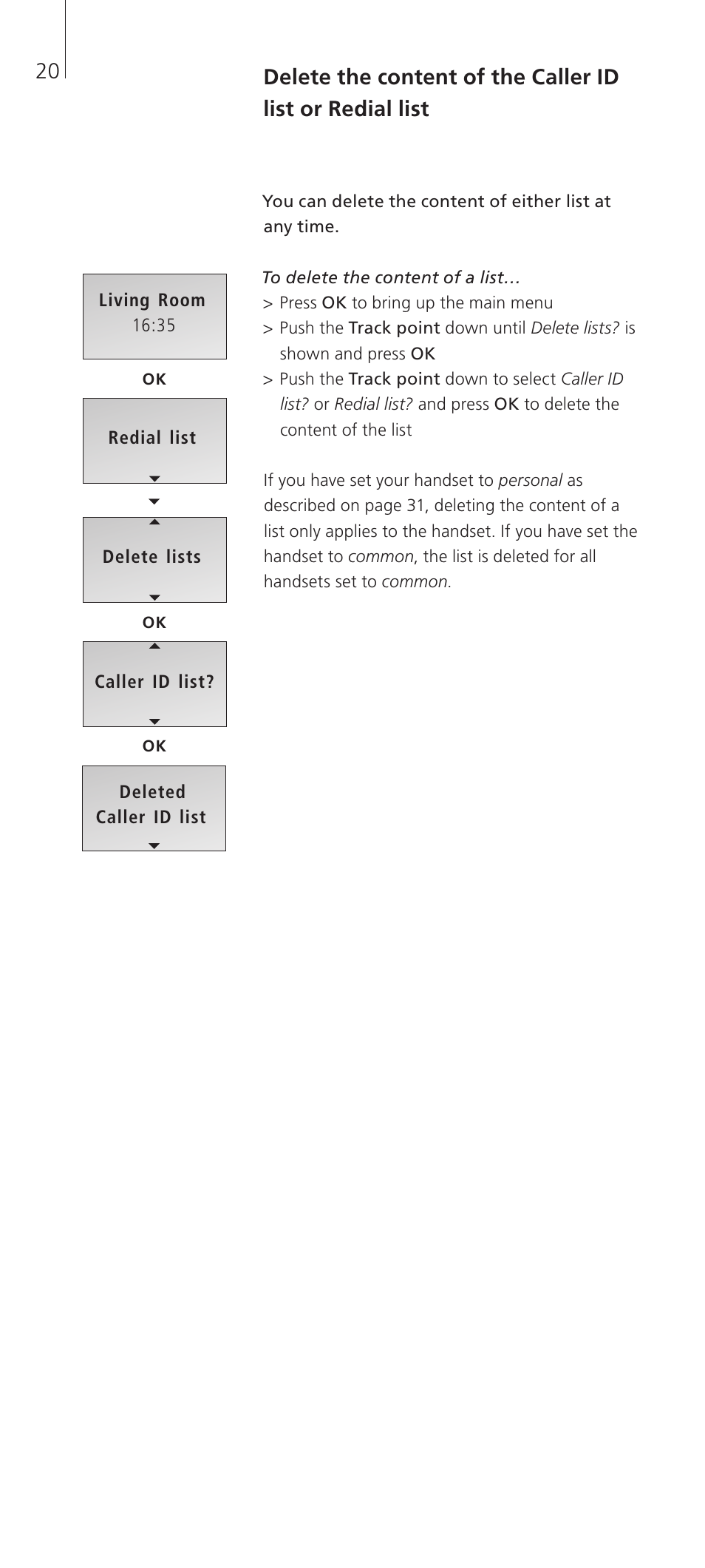 Bang & Olufsen BeoCom 2 - User Guide User Manual | Page 20 / 40