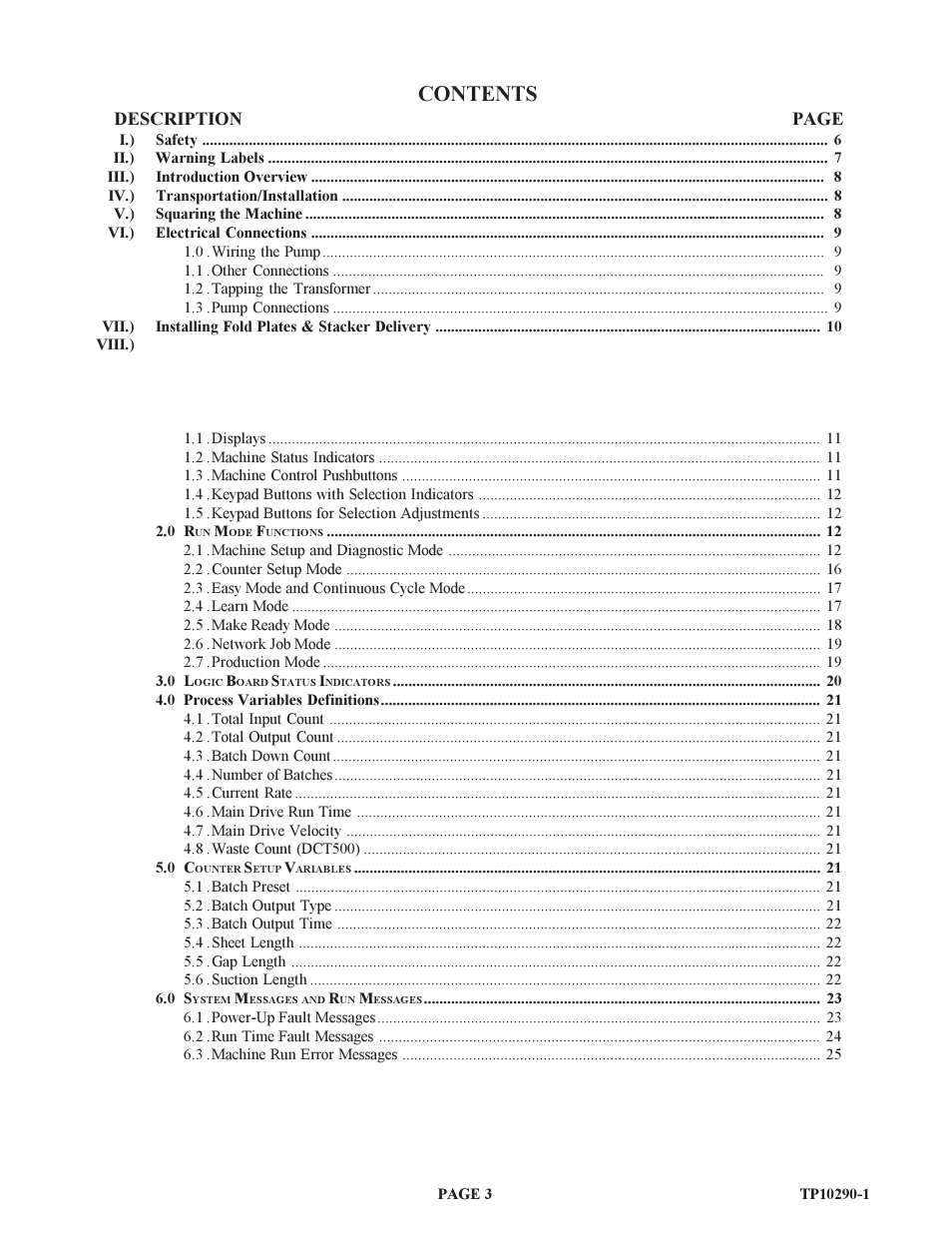 Baumfolder BAUM15: Pile Folder 1st Station (from 1999 thru 2005) User Manual | Page 3 / 50