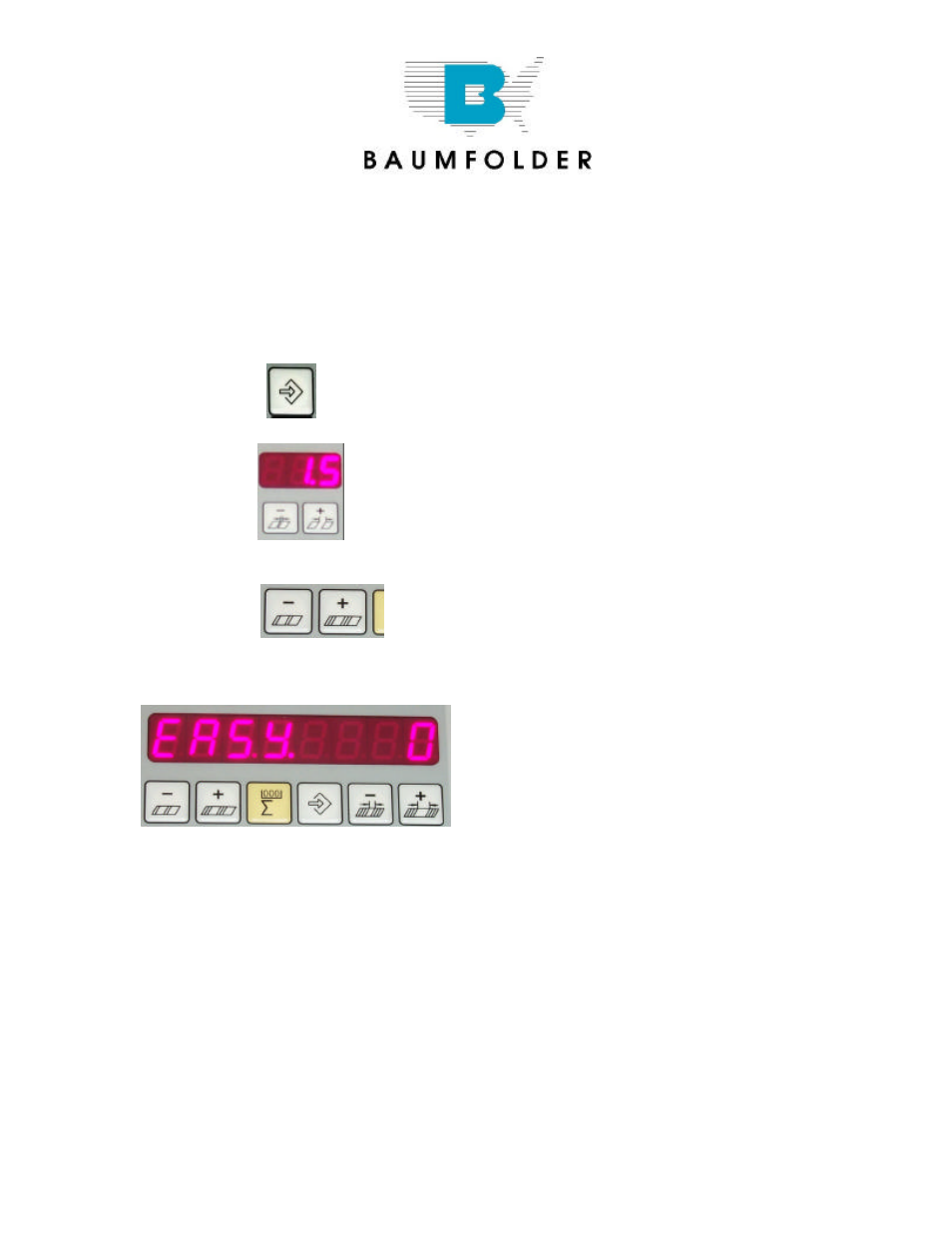 Baumfolder BAUM20: Control Panel User Manual | Page 4 / 12