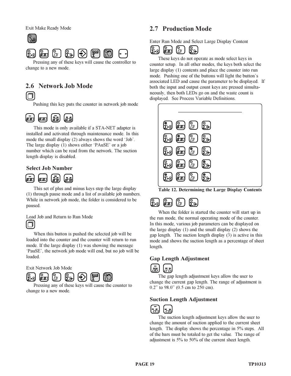 7 production mode, 6 network job mode | Baumfolder BAUM18: Pile Folder 1st Station (from 2005 on) User Manual | Page 19 / 50