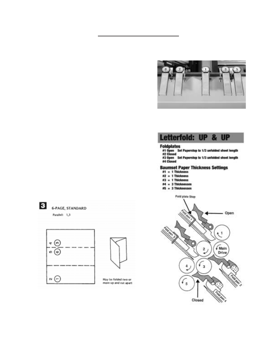 Job setup example | Baumfolder BAUM20: Pile Folder 1st Station (from mid 2006) - Instruction Manual User Manual | Page 58 / 68