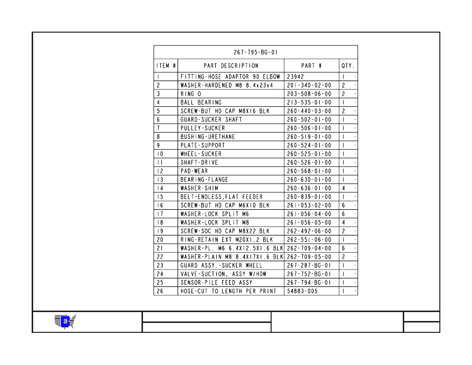 Baum | Baumfolder BAUM20: Pile Folder 1st Station (from mid 2006) - Parts Manual User Manual | Page 106 / 157