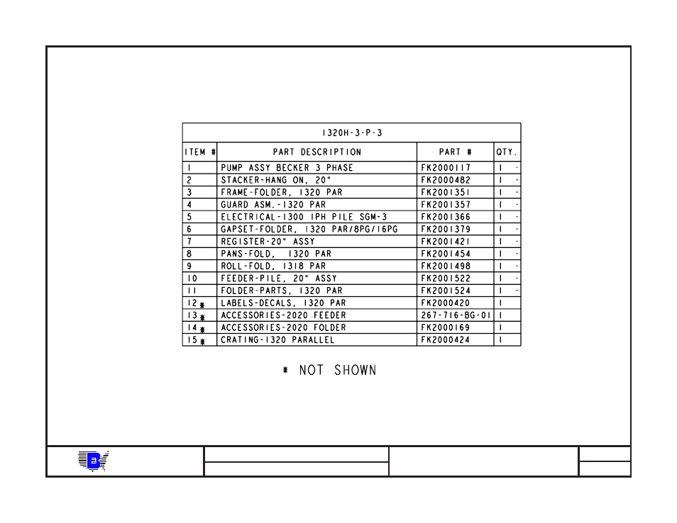 Baum | Baumfolder BAUM20: Pile Folder 1st Station (from mid 2006) - Parts Manual User Manual | Page 4 / 79