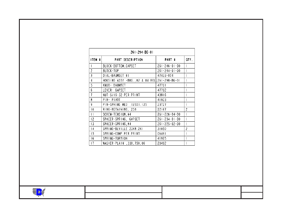 Baum | Baumfolder BAUM20: Pile Folder 1st Station (from mid 2006) - Parts Manual User Manual | Page 55 / 79