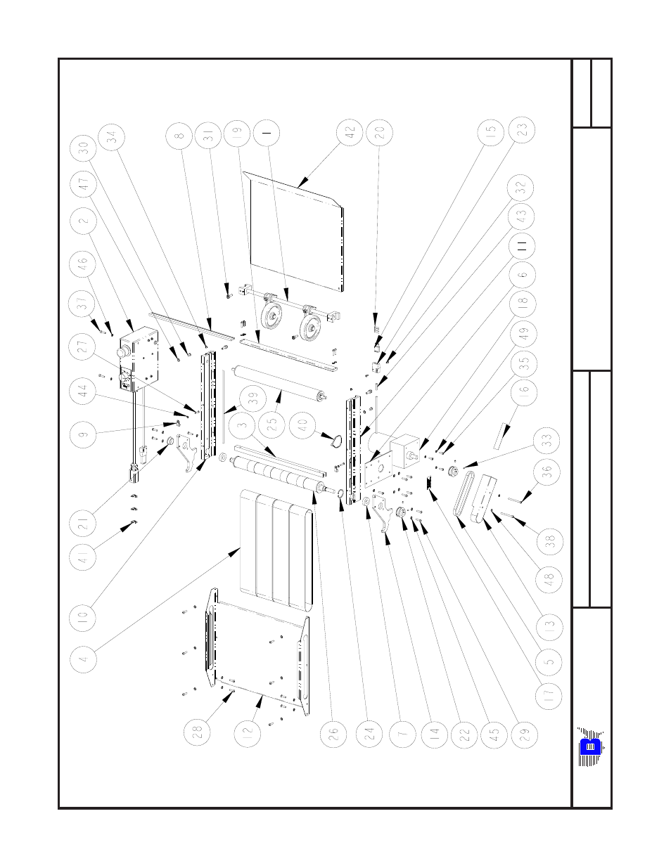 Ba u m | Baumfolder BAUM20: Pile Folder 1st Station (from mid 2006) - Parts Manual User Manual | Page 60 / 79