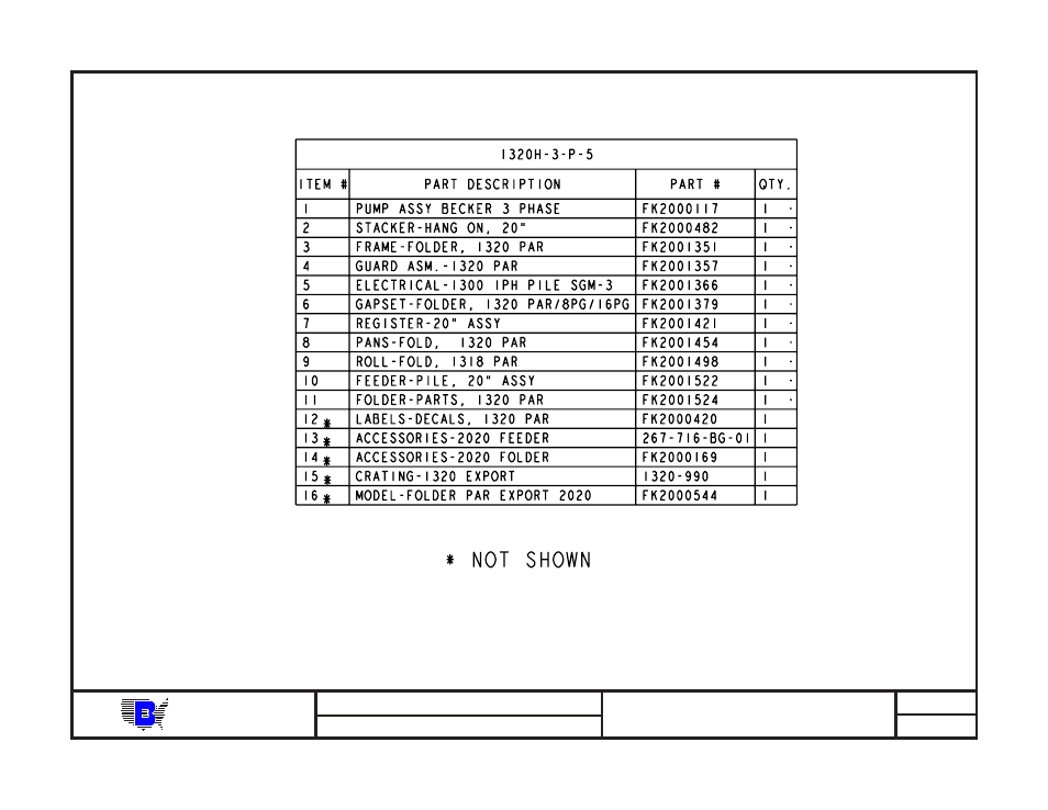 Baum | Baumfolder BAUM20: Pile Folder 1st Station (from mid 2006) - Parts Manual User Manual | Page 7 / 79