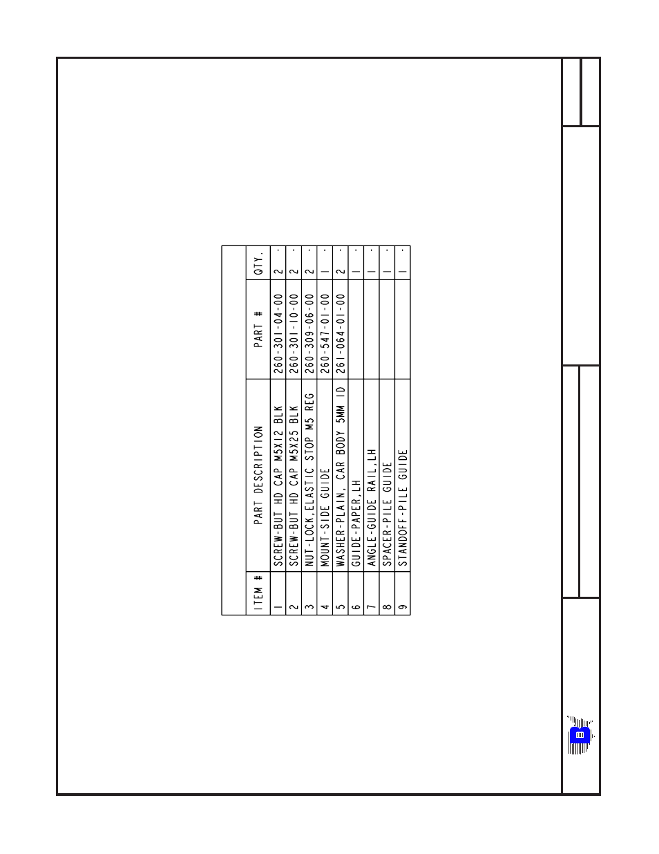 Ba u m | Baumfolder BAUM20: Pile Folder 1st Station (from mid 2006) - Parts Manual User Manual | Page 74 / 79