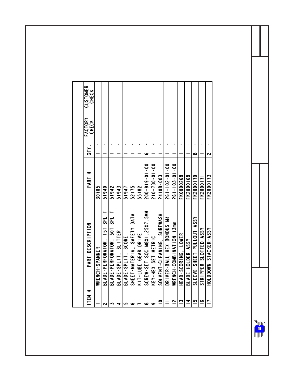 Ba u m | Baumfolder BAUM20: Pile Folder 1st Station (from mid 2006) - Parts Manual User Manual | Page 76 / 79