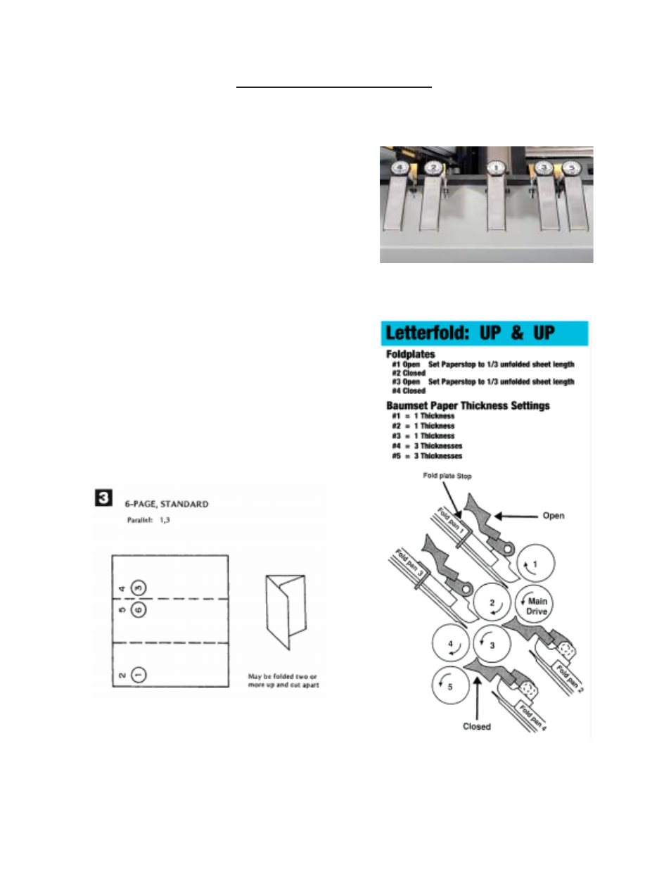 Job setup example | Baumfolder BAUM20: Pile Folder 1st Station (early 2006) User Manual | Page 58 / 68