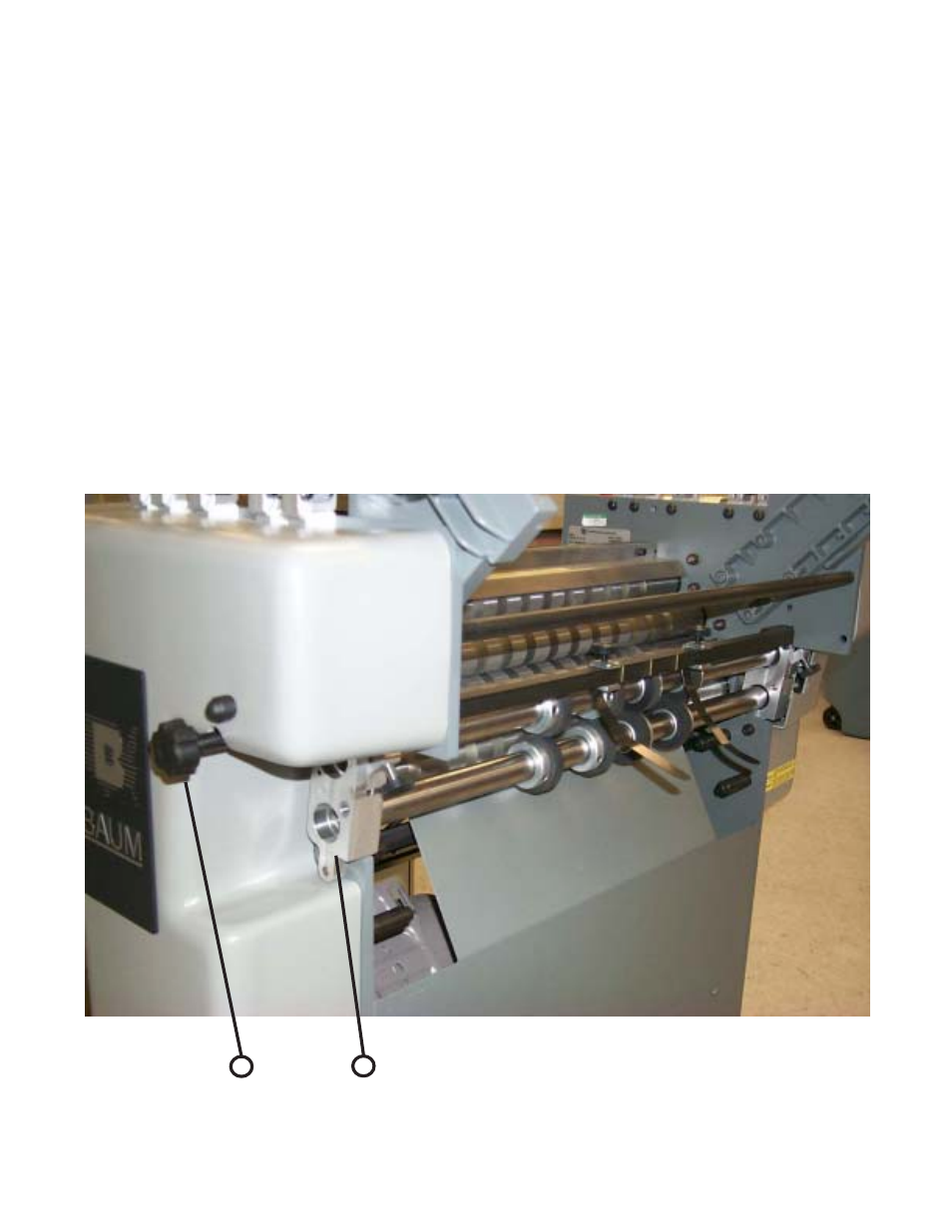 Scoring/slitting/perfing | Baumfolder BAUM20: Pile Folder 1st Station (in 2005) User Manual | Page 43 / 68