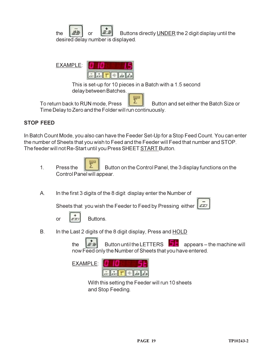 Baumfolder BAUM20: Pile Folder 1st Station (from 2002 thru 2004) User Manual | Page 19 / 68