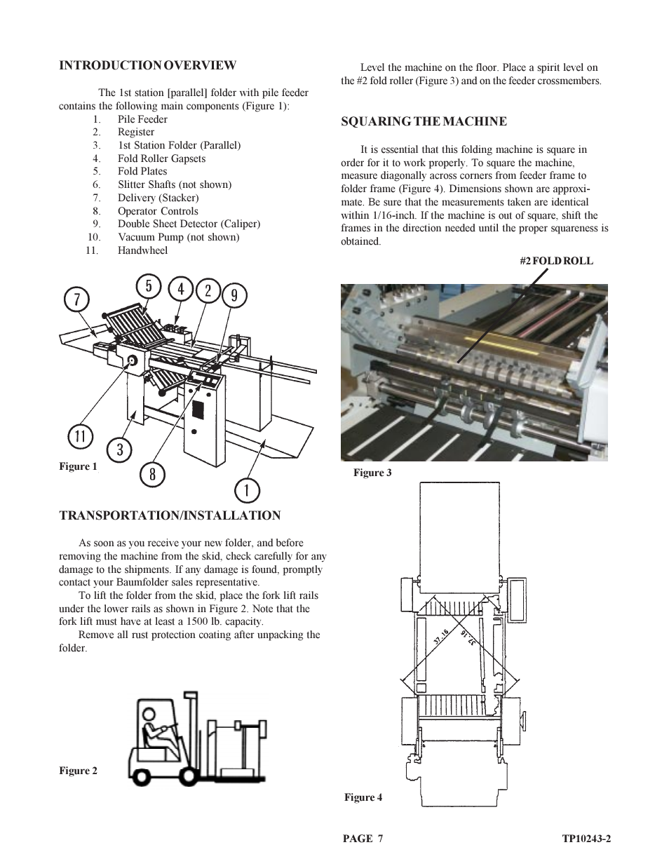 Baumfolder BAUM20: Pile Folder 1st Station (from 2002 thru 2004) User Manual | Page 7 / 68