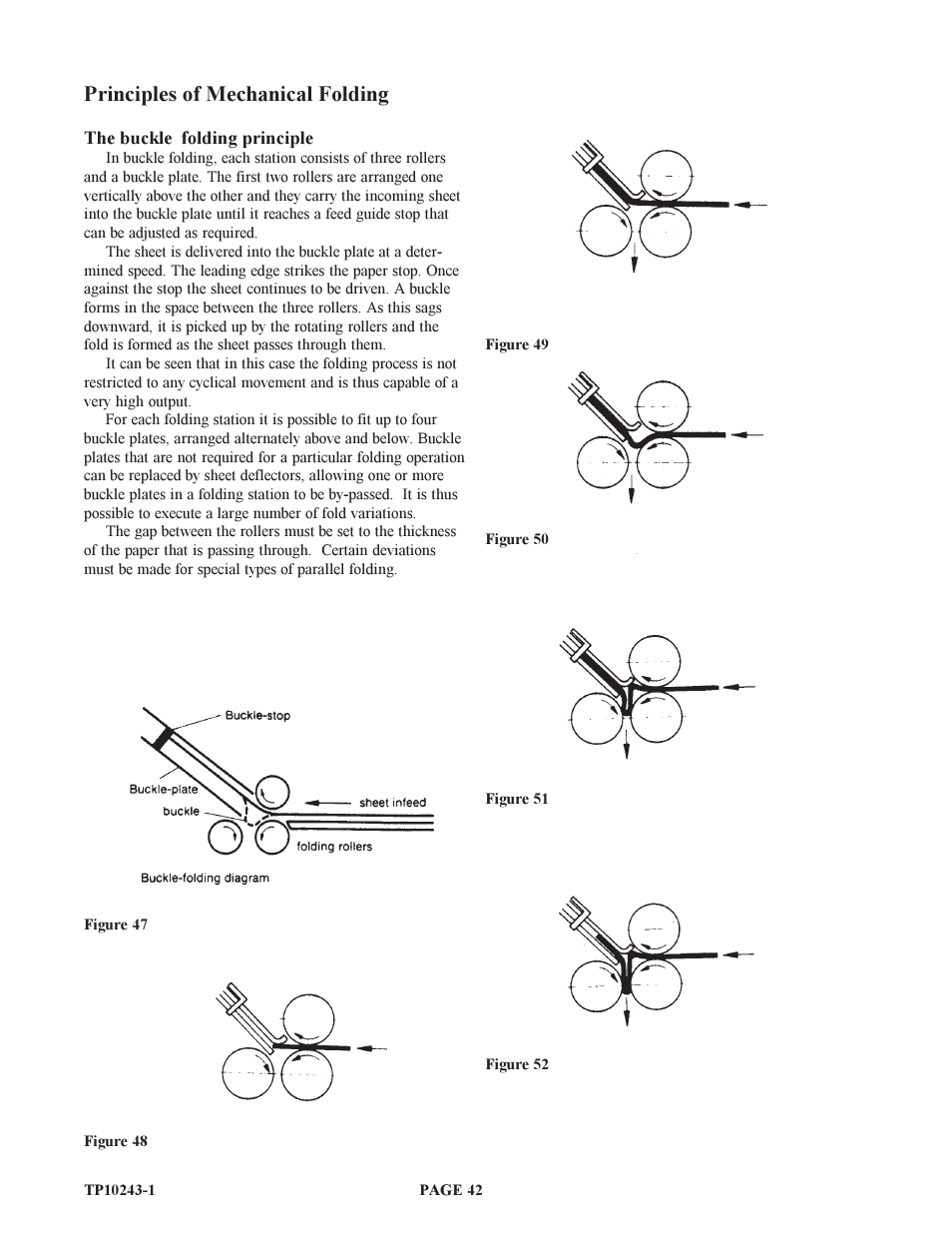 Principles of mechanical folding | Baumfolder BAUM20: Pile Folder 1st Station (from 1999 thru 2001) User Manual | Page 42 / 50