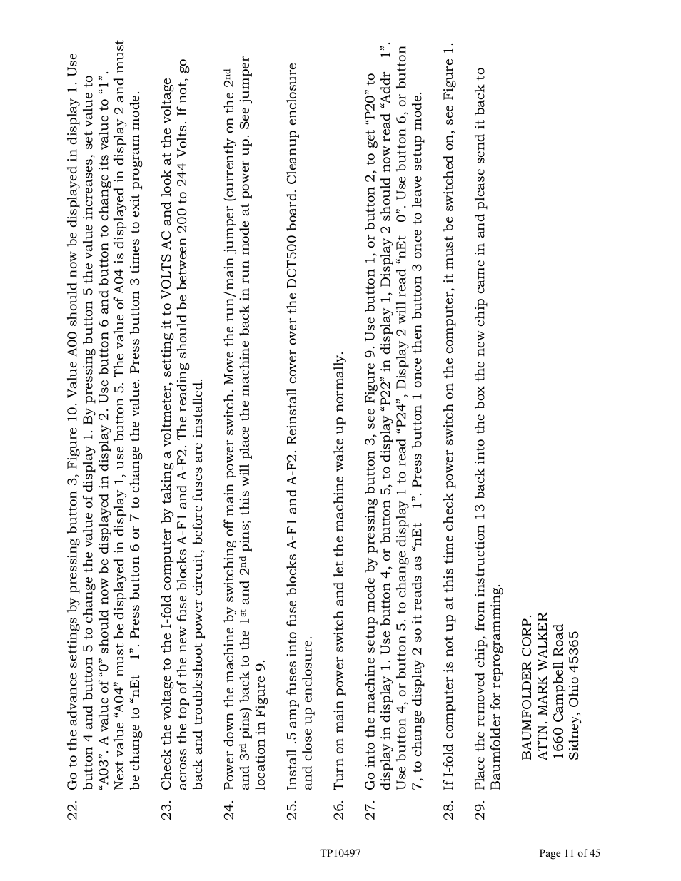 Baumfolder BAUM20: Ifold Service Manual User Manual | Page 13 / 47