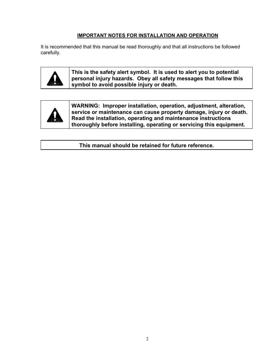 Blodgett KPS-DS Series User Manual | Page 2 / 13